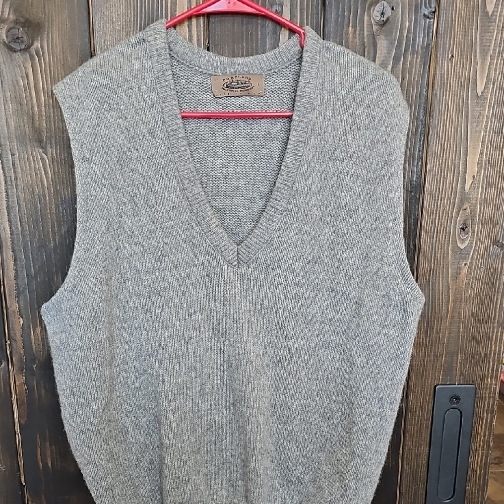Gray V-Neck Sweater Vest